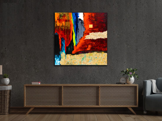 Papírnyomat - 90x90 cm - Alekszandrosz és Pórosz